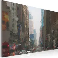 Artgeist Rainy City Behind The Glass taulusetti