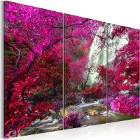 Artgeist Beautiful Waterfall: Pink Forest taulusetti