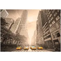 Artgeist New York Taxi - Sepia fototapetti