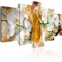 Artgeist Brown Paint And Orchid taulusetti