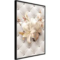 Artgeist Lilies On Leather Upholstery juliste