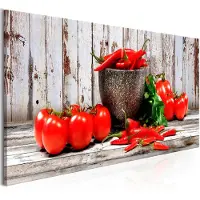 Artgeist Red Vegetables Wood Narrow taulu