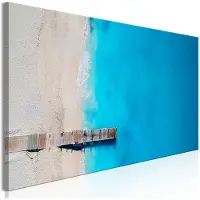 Artgeist Sea And Wooden Bridge Narrow Blue taulu