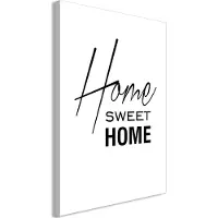 Artgeist Black And White: Home Sweet Home Vertical taulu