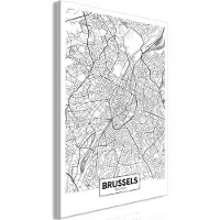 Artgeist Map Of Brussels Vertical taulu