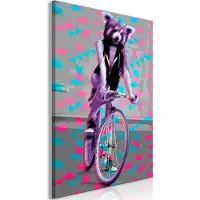 Artgeist Raccoon On The Bike Vertical taulu