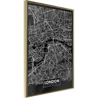 Artgeist City Map: London (Dark) juliste