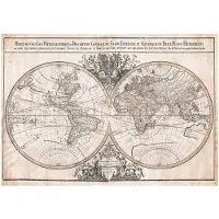 Kärkkäinen Artgeist MappeMonde Geo-Hydrographique fototapetti