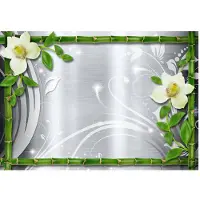 Artgeist Bamboo And Two Orchids fototapetti