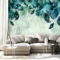 Artgeist Emerald Feathers itseliimautuva fototapetti