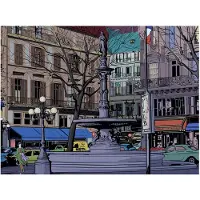 Artgeist Dusk yli Pariisin neliön fototapetti