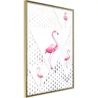 Artgeist Flamingos And Triangles juliste
