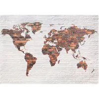 Kärkkäinen Artgeist World Map: Brick Wall fototapetti