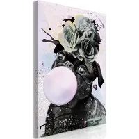 Artgeist Pug With Bubble Gum (1 Part) Vertical taulu