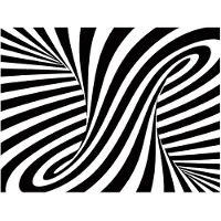 Artgeist optical art: black and white fototapetti