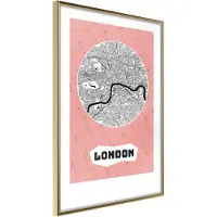 Artgeist City Map: London (Pink) juliste