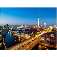 Artgeist Berlin view from Fischerinsel (night) fototapetti