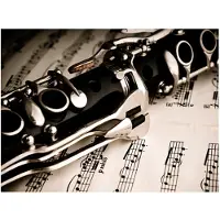 Artgeist Clarinet and music notes fototapetti