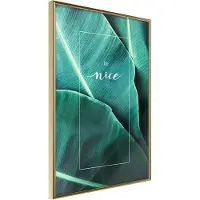 Artgeist Banana Leaves With a Message (Green) juliste