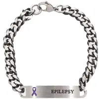 Silver Bar 21,5cm Epilepsia-ketju