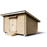 Kannala 10,6m² pulpettikattoinen rakohirsiliiteri