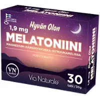 Via Naturale Hyvän Olon Melatoniini 1,9 mg 30 tabl. ravintolisä