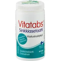 Vitatabs Sinkkiasetaatti Mentoli 60 tabl. ravintolisä