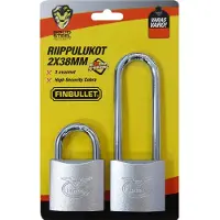 Finbullet 2x38 mm riippulukkosarja