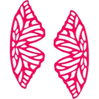 Ibero perhonen fuksia korvakoru