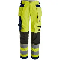 Snickers Workwear Snickers 6743 High-Vis lk 2 naisten joustavat riipputaskuhousut
