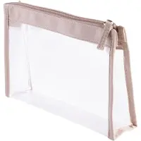 Cailap kirkas/beige TPU kosmetiikkalaukku