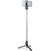 FIXED Snap lite selfie stick kolmijalkatoiminnolla, musta