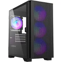 Montech AIR 100 ARGB -micro-ATX-kotelo ikkunalla ja RGB-valaistuksella, musta