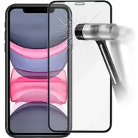 Prio 3D iPhone XR / iPhone 11 Karkaistu Panssarilasi - 9H - Musta