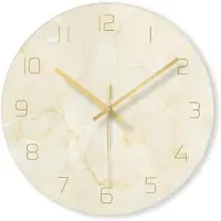 Mtp Products Marmorikuvioinen koristeellinen seinäkello - 30cm - Beige
