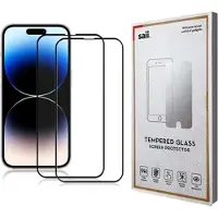 Saii iPhone 15 Pro Max 3D Premium Karkaistu Panssarilasi - 9H - 2 Kpl.