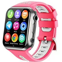 Mtp Products W5PRO 4G kaksoiskamera lasten katsella 2 + 16G Wear Resistant 1.83 IPS HD älypuhelin katsella - Hopea / Pinkki