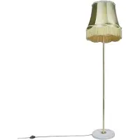 QAZQA Retro-lattiavalaisin messinki Granny-varjostimella vihreä 45 cm - Kaso