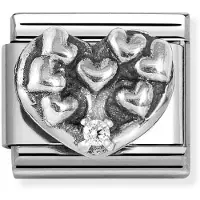 Nomination Composable Classic Symbols Silvershine zirkonioilla heart Tree of life 330311/20