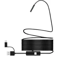 Mtp Products 3-in-1 vedenpitävä 7mm endoskooppikamera matkapuhelimeen - USB, MicroUSB, Type-C - 2m