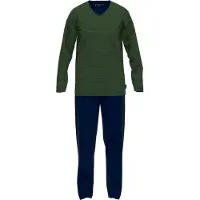 Tom Tailor Pitkä pyjama laivastonsininen / vihreä