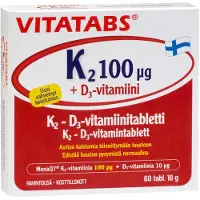 Vitatabs K2 100+D3 60 tabl. vitamiinitabletti