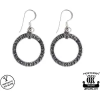 Northern Viking Jewelry Viisauden Pyörä koukkukorvakorut NVJKK035