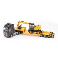 Emek 33753E Volvo FH16 lavetti ja Lännen kaivinkone