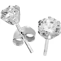 Silver Bar zirkoniakorvakorut kirkas 7 mm 3765