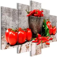 Artgeist Red Vegetables Concrete Wide taulusetti