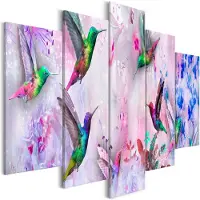 Artgeist Colourful Hummingbirds Wide Violet taulusetti