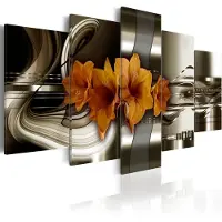 Artgeist Hippeastrum And Abstract Waves taulusetti