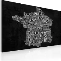 Artgeist Text Map Of France On The Blackboard taulu