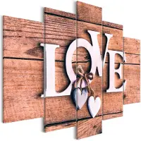 Artgeist Wooden Letters (5-Parts) Wide taulusetti